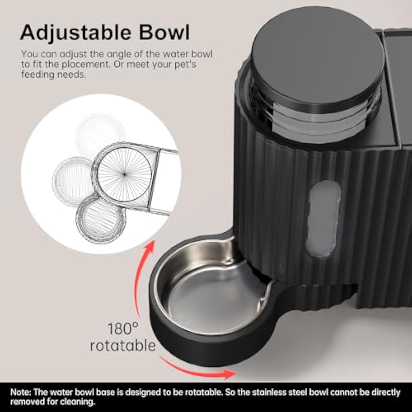 Pet Automatic Gravity Cat Food Feeder and Water Dispenser Stainless Steel Two-in-One Set Large Capacity Dispenser for Pets Dogs, Puppies, Kittens
