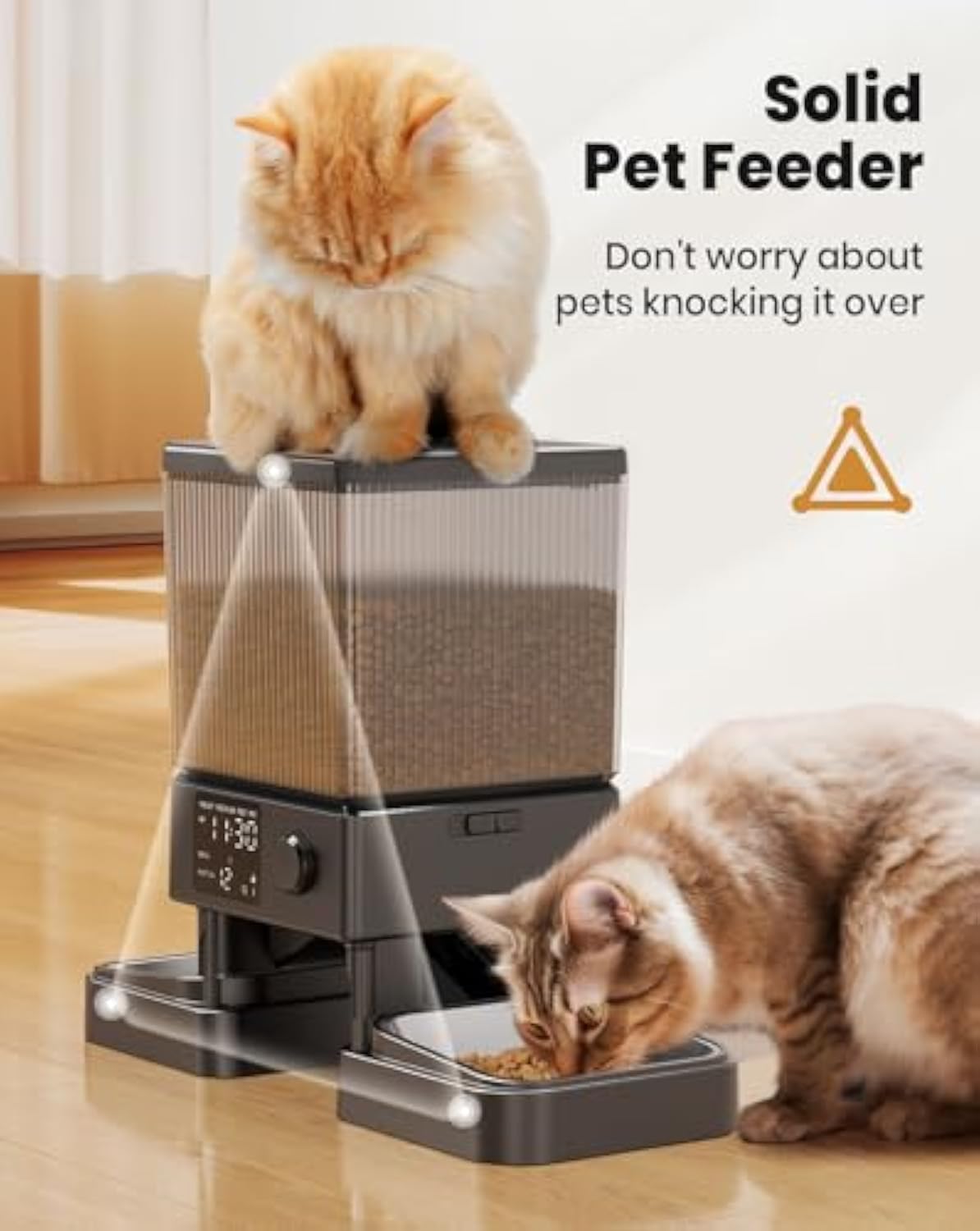 Automatic Cat Feeder for 2 Cats,  Automatic Cat Food Dispenser for Small Pets Indoor, Timed Cat Feeder for Dry Food