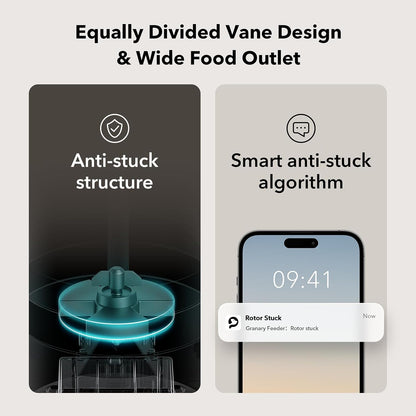 Automatic Cat Feeder, 5G WiFi Automatic Dog Feeder with Freshness Preservation,  Timed Cat Feeder with Low Food Sensor, Up to 10 Meals Per Day, Granary Pet Feeder for Cats